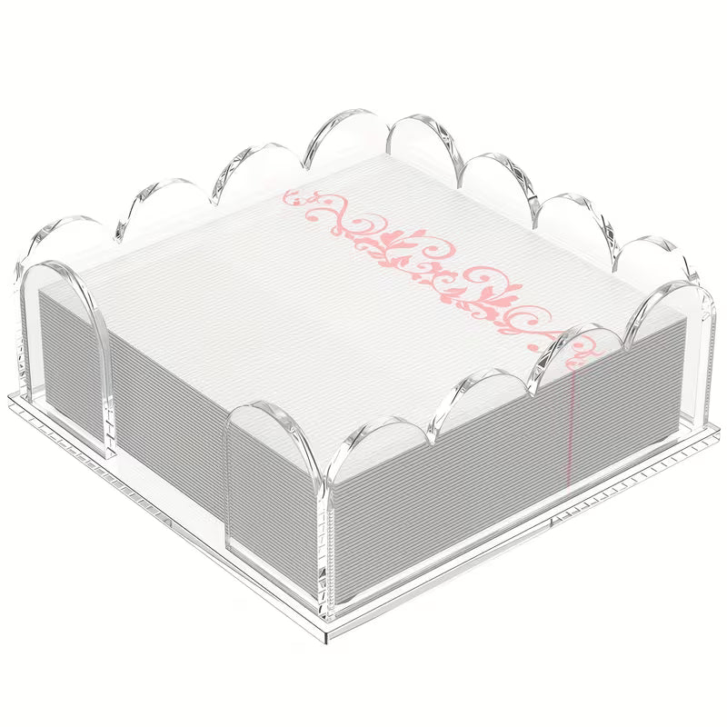 Scallop Acrylic Cocktail Napkin Holders
