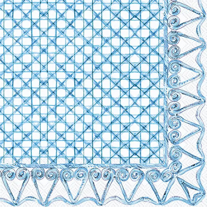 Paper Cocktail Napkins 20ct Blue Rosanne Beck