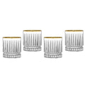Gold Rim Double Old Fashion Glasses