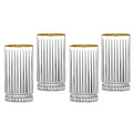 Gold Rim Highball Glasses