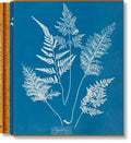 Front cover of the book titled Cyanotypes in cyan and white coral.