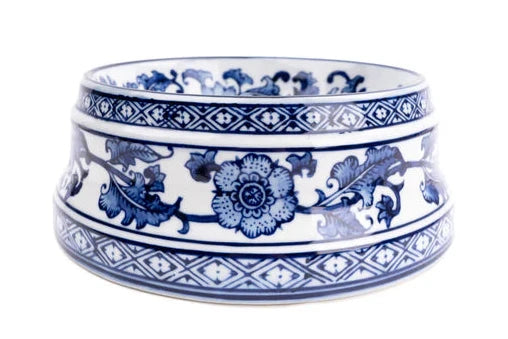 Large Porcelain Chinoiserie Pet Bowl