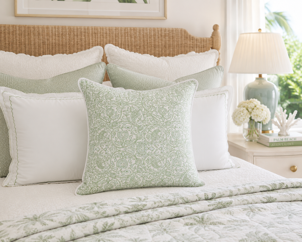 Grace Pillow in Ivy 22"