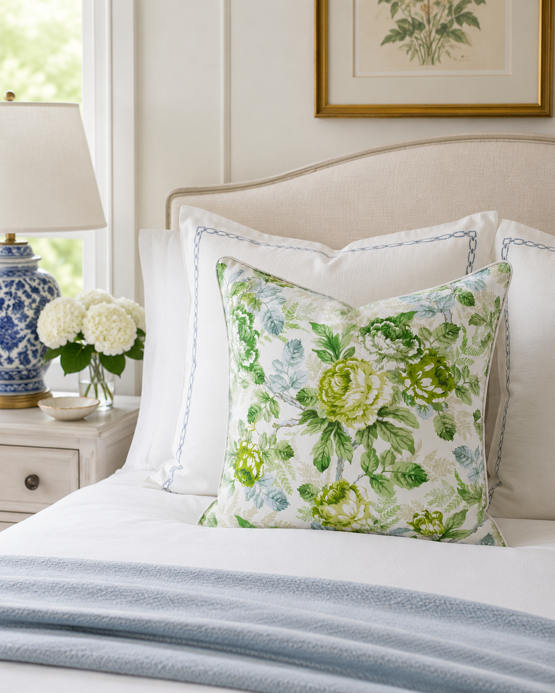 Genevieve Pillow in Meadow 22"