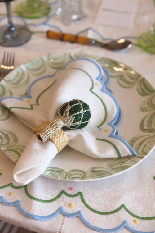 Artichoke Iraca Palm Napkin Ring (Set of 4)
