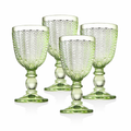 Twill Green Goblets (Set of Four)