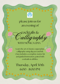 Cocktails & Calligraphy with Monica Lima - April 30th