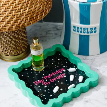 Perhaps To Drugs Lacquer Tray