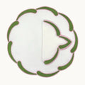 Poppy Green Appliqué Linen Placemat