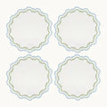 Sugus Embroidered Linen Scalloped Placemat (Set of 4)