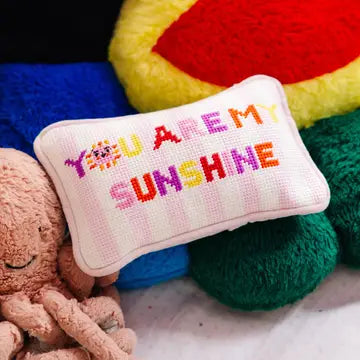 You Are My Sunshine Mini Needlepoint Pillow