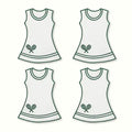 Tennis Dress Cocktail Napkins - set of 4