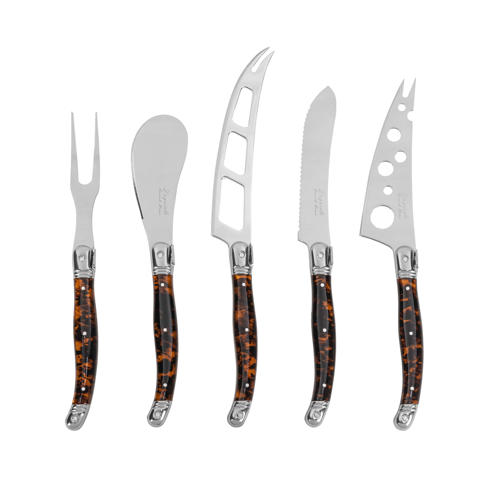 Laguiole Tortoise Shell Cheese Knife Set