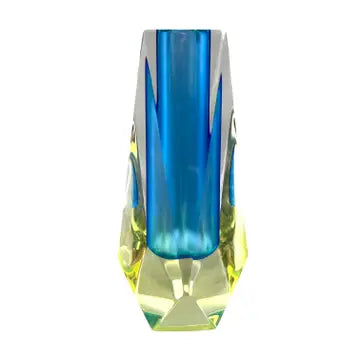 Blue & Yellow Acrylic Bud Vase