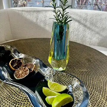 Blue & Yellow Acrylic Bud Vase