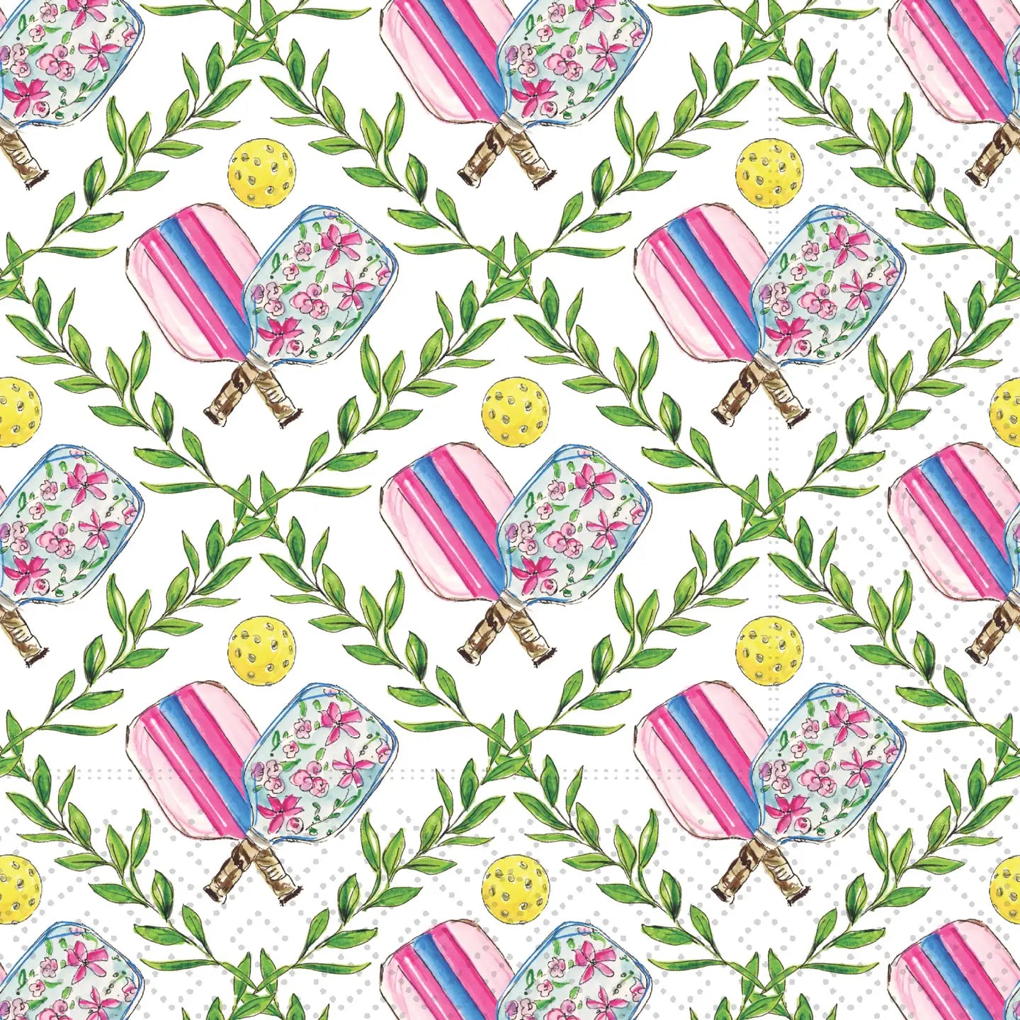Paper Cocktail Napkins 20 Ct Pickleball Game Rosanne Beck