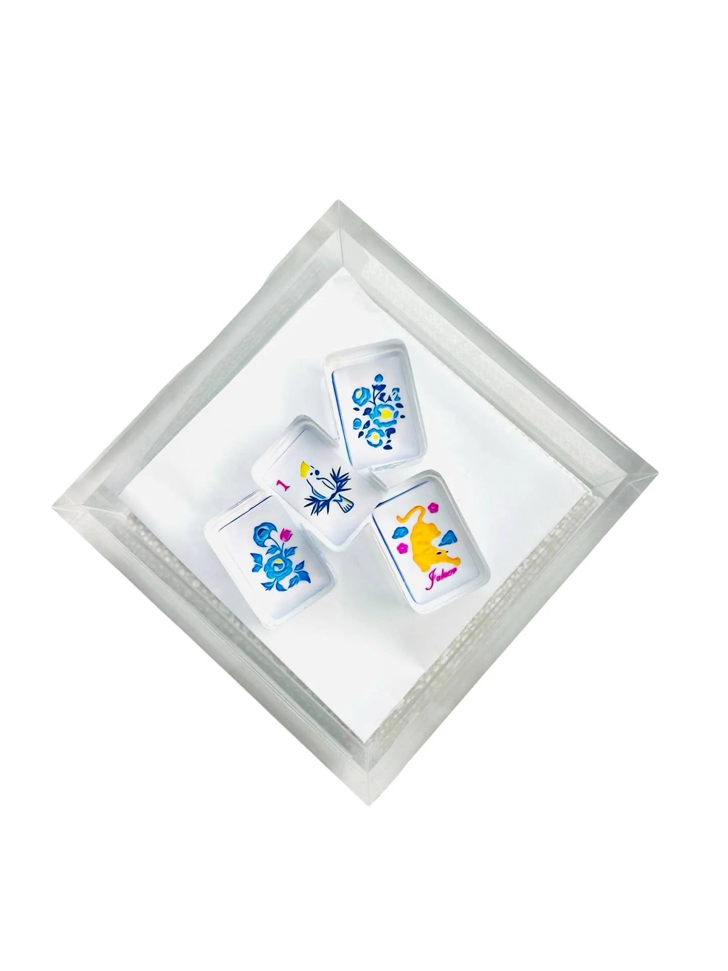 Preppy Mahjong Acrylic Napkin Weight