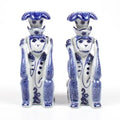 Porcelain Chinoiserie Monkey Candlestick (Set of 2)