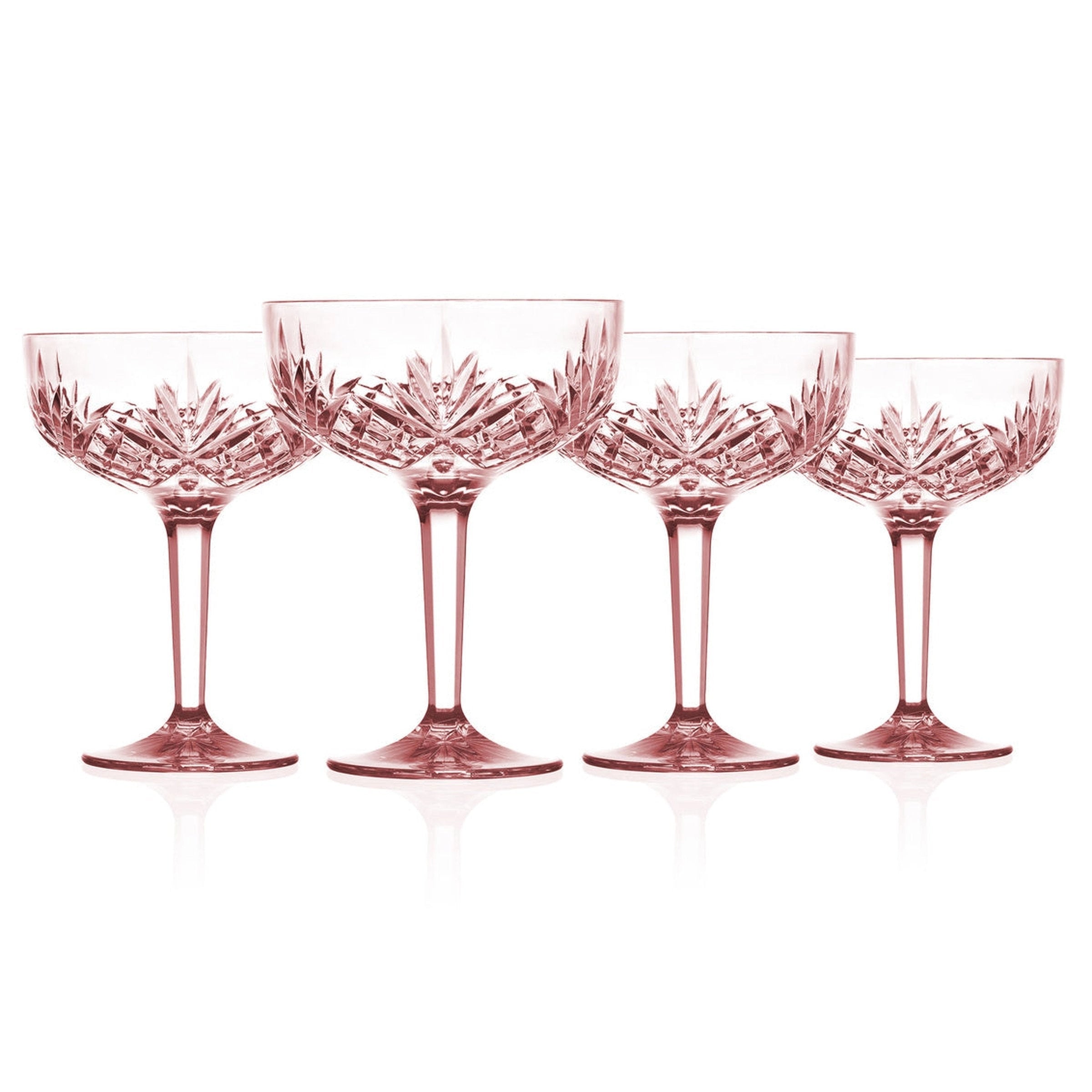 Dublin Acrylic Blush Champagne Coupes