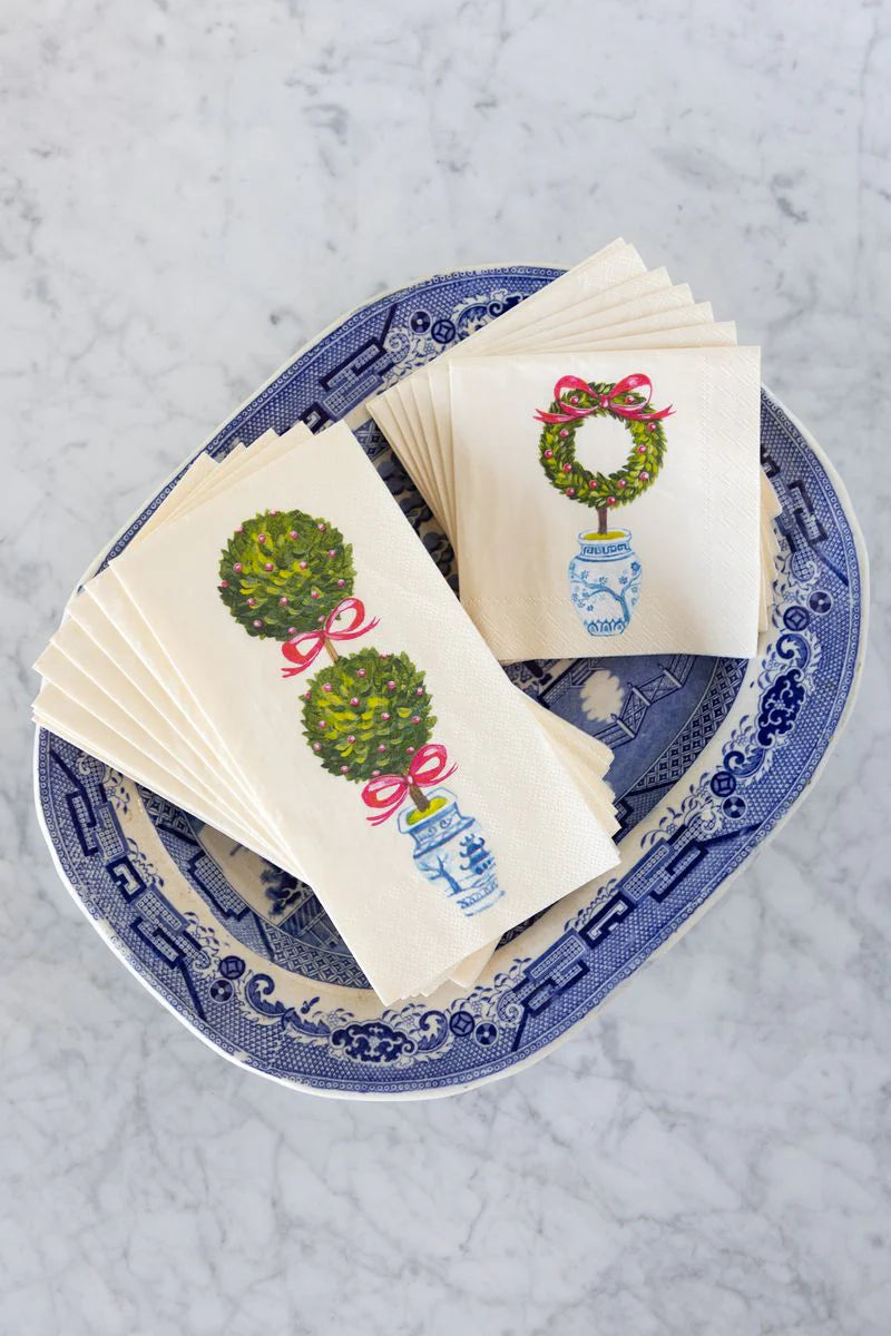 Holiday Topiary Paper Cocktail Napkins (20ct)