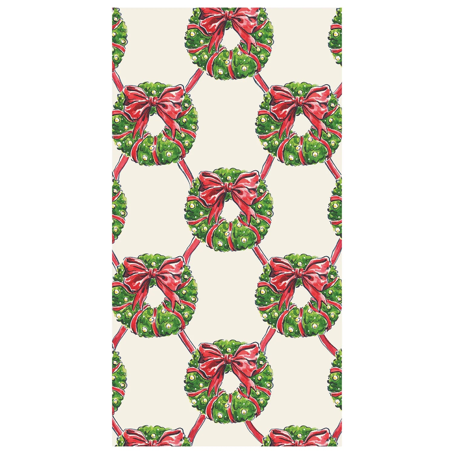 Holiday Wreath Paper Guest Napkins