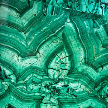 Malachite Octagonal Lucite Bowl