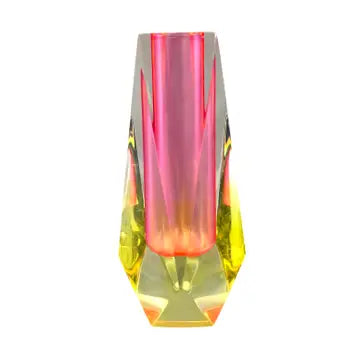 Pink & Yellow Acrylic Bud Vase